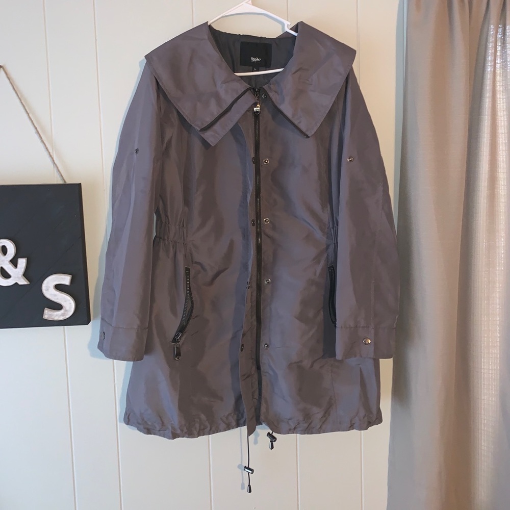Grey trench coat